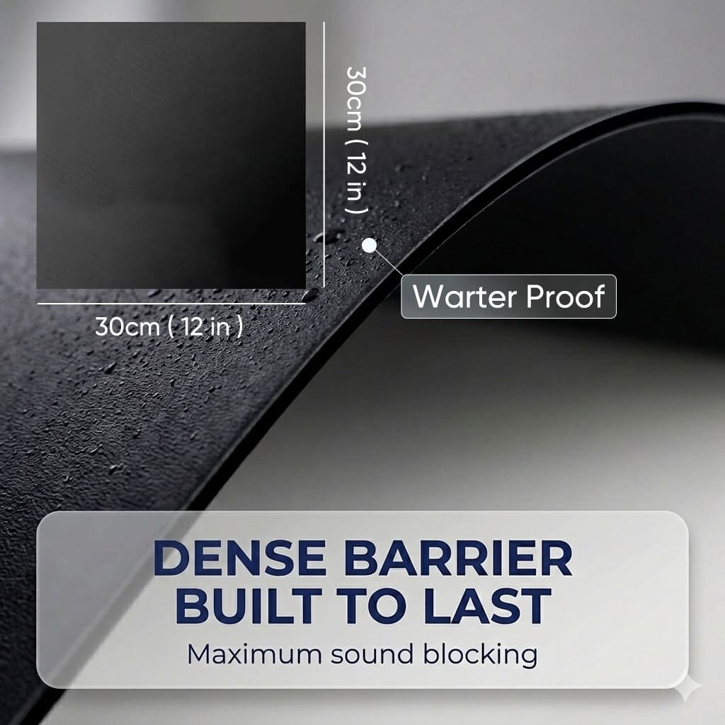 Block Neighbor Noise - 2 lb/sq ft Mass Loaded Vinyl Tiles for wall, floor, ceiling (KK1246)