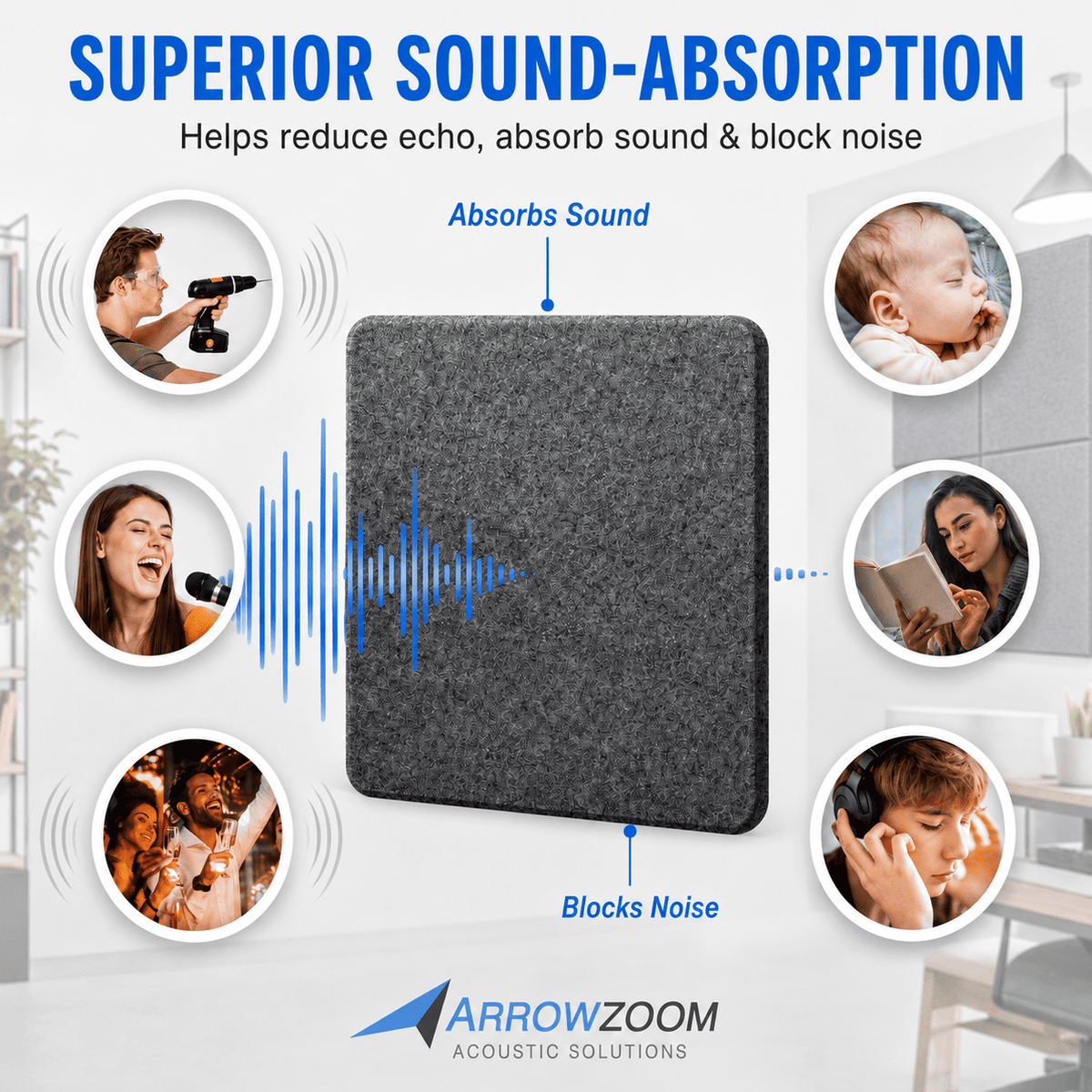 1 Pc SAMPLE Sound Deadening Polyester Fabric Panel KK1093 1