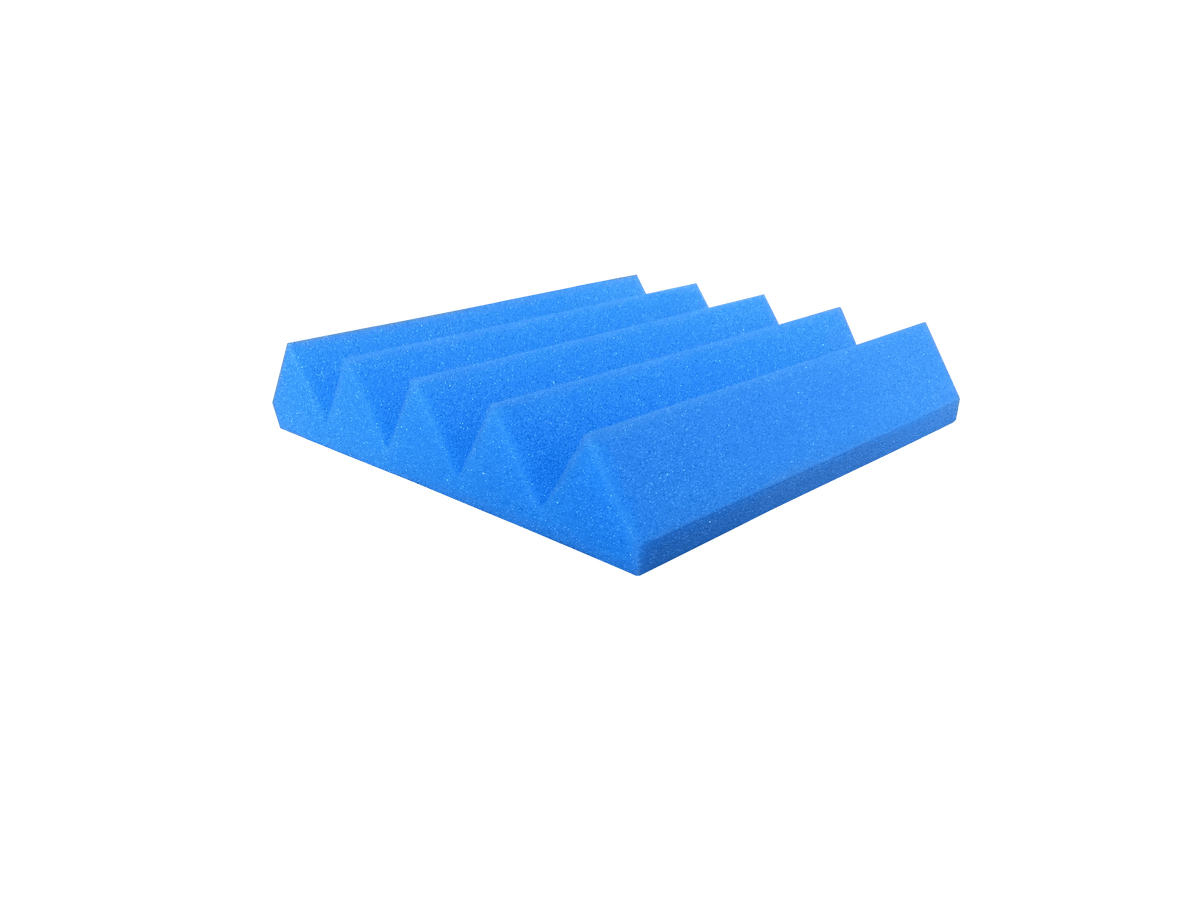 Arrowzoom Acoustic Wedge Tiles Foam - Solid Colors - KK1134 Blue / 1 Piece - 25 x 25 x 5 cm / 10 x 10 x 2in