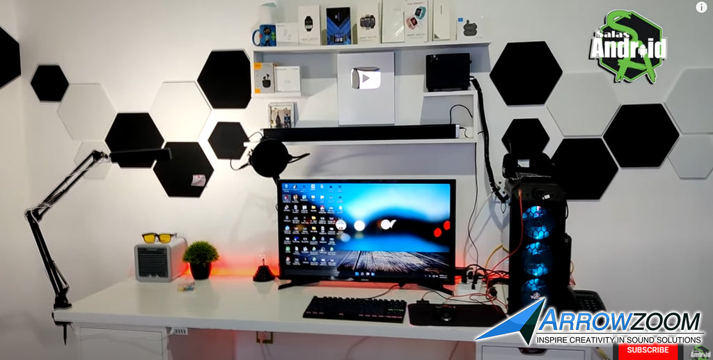 How to Remodel Your Home Studio with Hexagon Panels