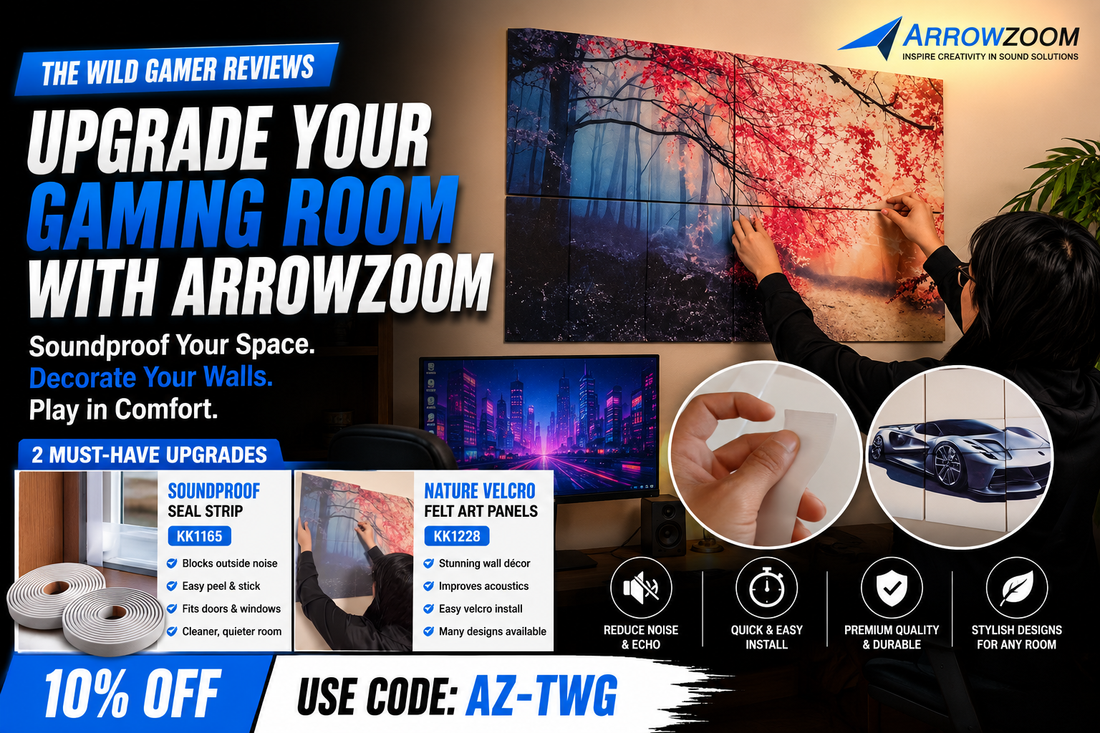 Transform Your Space with Arrowzoom: The Wild Gamer's Soundproofing &amp; Wall Décor Upgrade