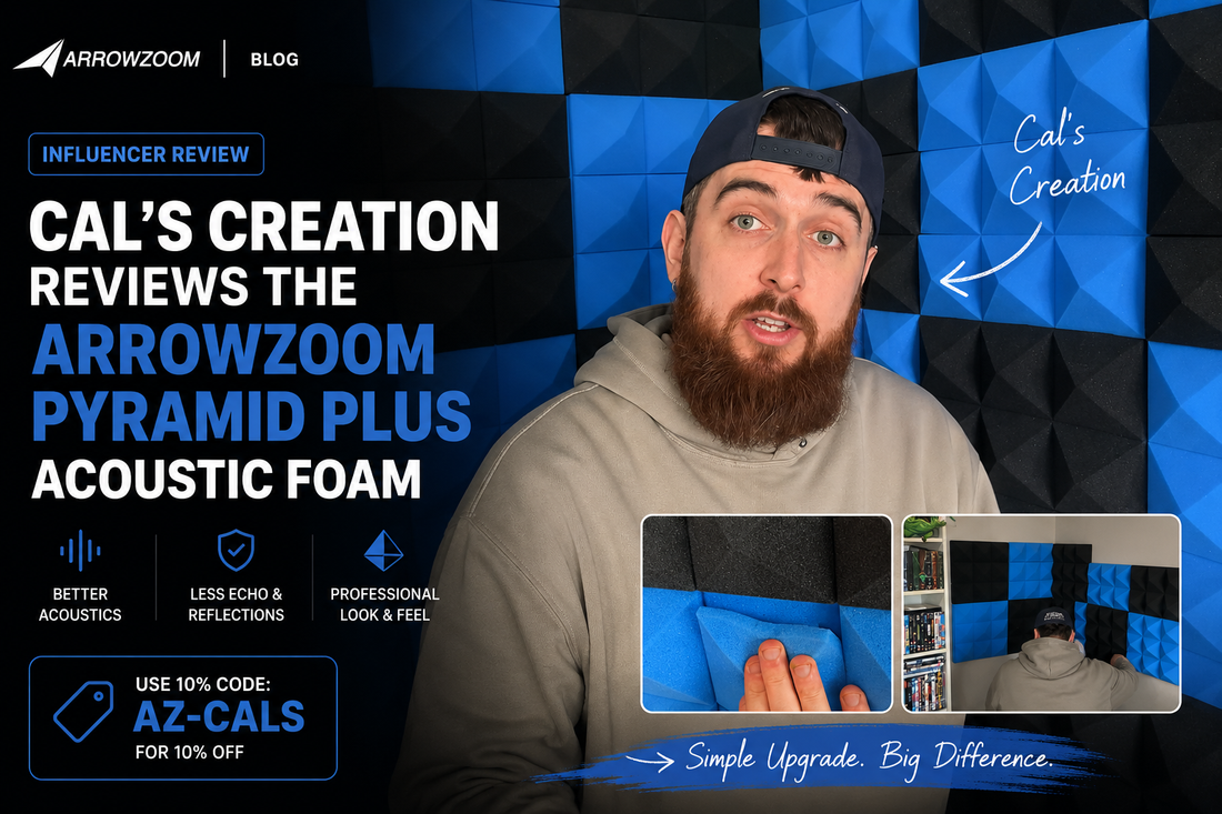 Why Cal's Creation Chose Arrowzoom Pyramid Plus Acoustic Foam for a Cleaner Recording Space
