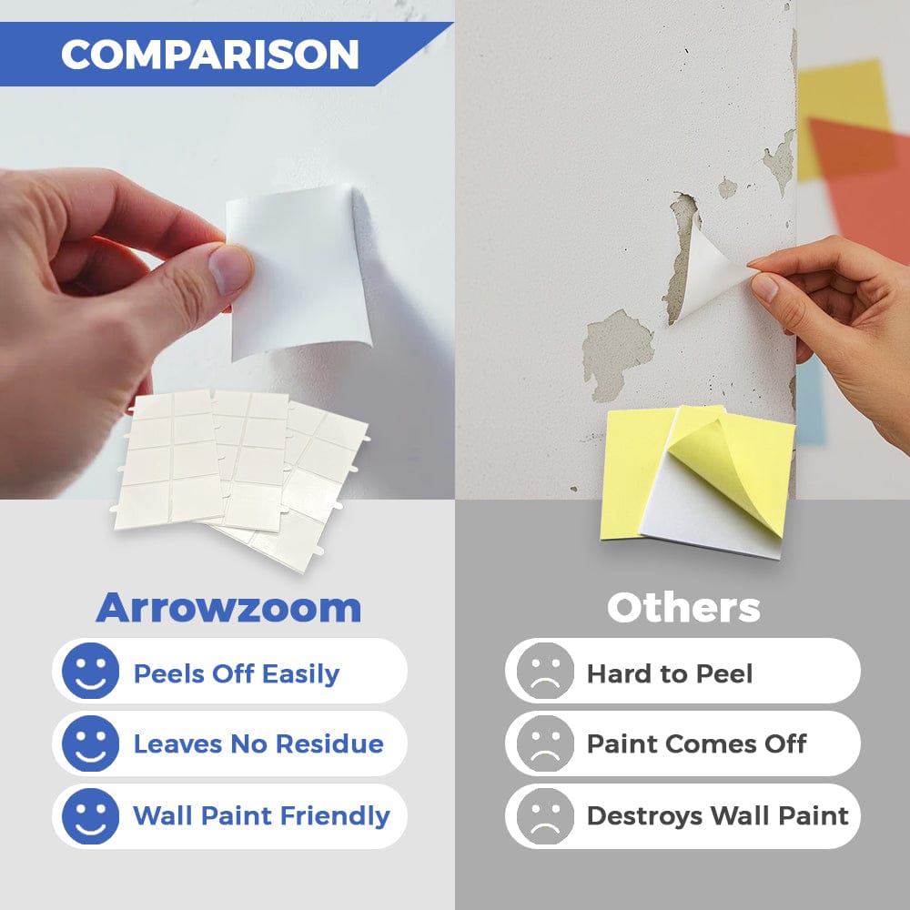 Arrowzoom Easy Mounting Sticky Acoustic Foam Tape - KK1207 24 Pcs