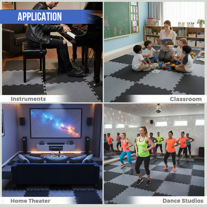 Arrowzoom Sound Absorbing Interlocking Puzzle Floor Mats - KK1470