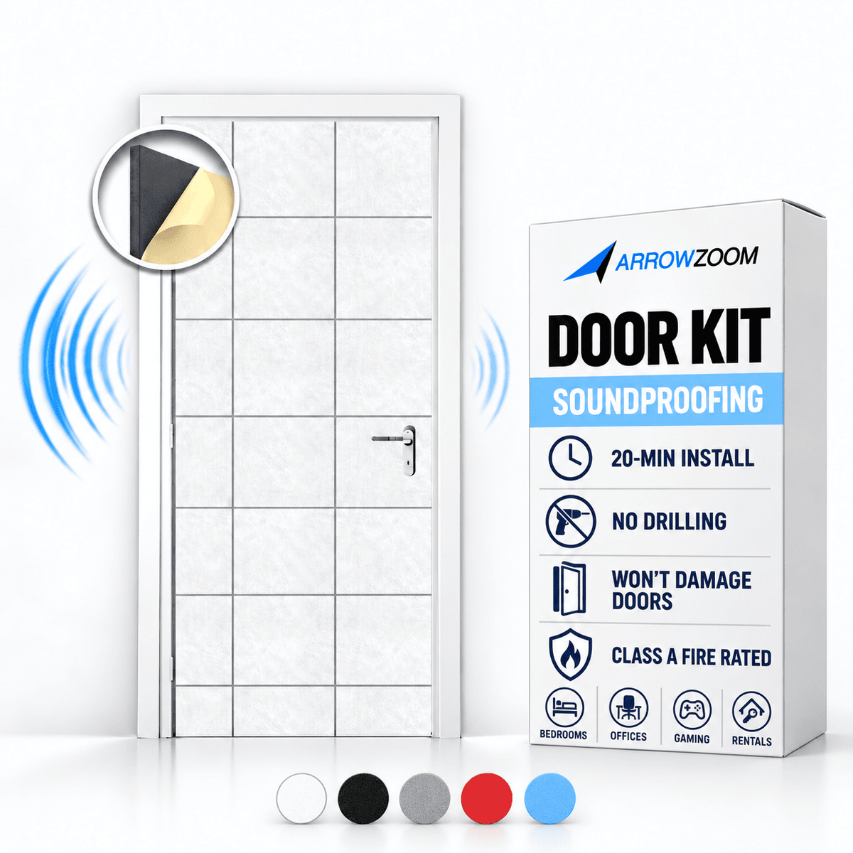 Quiet Your Room in 20 Minutes — Door Soundproofing Kit (KK1184)
