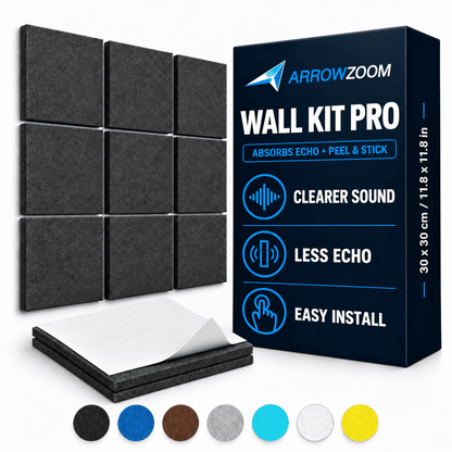 Arrowzoom Self-Adhesive Acoustic Panels | PRO Wall Kit (KK1259)