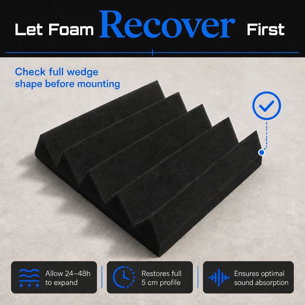 Arrowzoom Acoustic Wedge Tiles Adhesive Backed Foam- Solid Colors - KK1134