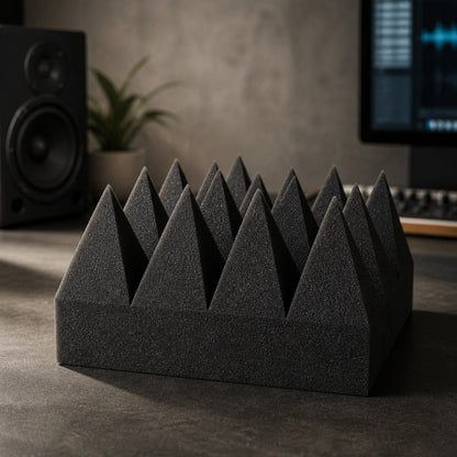 Arrowzoom Pyramid 10/15cm Thick Acoustic Foam Series PRO - Black - KK1471
