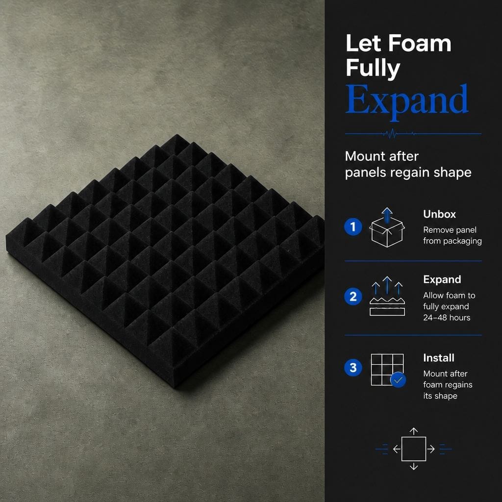 Arrowzoom Pyramid Self-Adhesive Acoustic Foam Tiles — Peel & Stick — Baby Blue x Black Bundle - KK1034