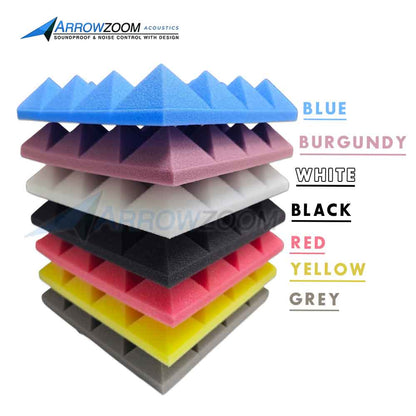 Arrowzoom Pyramid Series Acoustic Foam - Black x Blue Bundle - KK1034