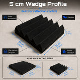Arrowzoom Wedge Tiles Series Acoustic Foam - Black x Red Bundle - KK1134