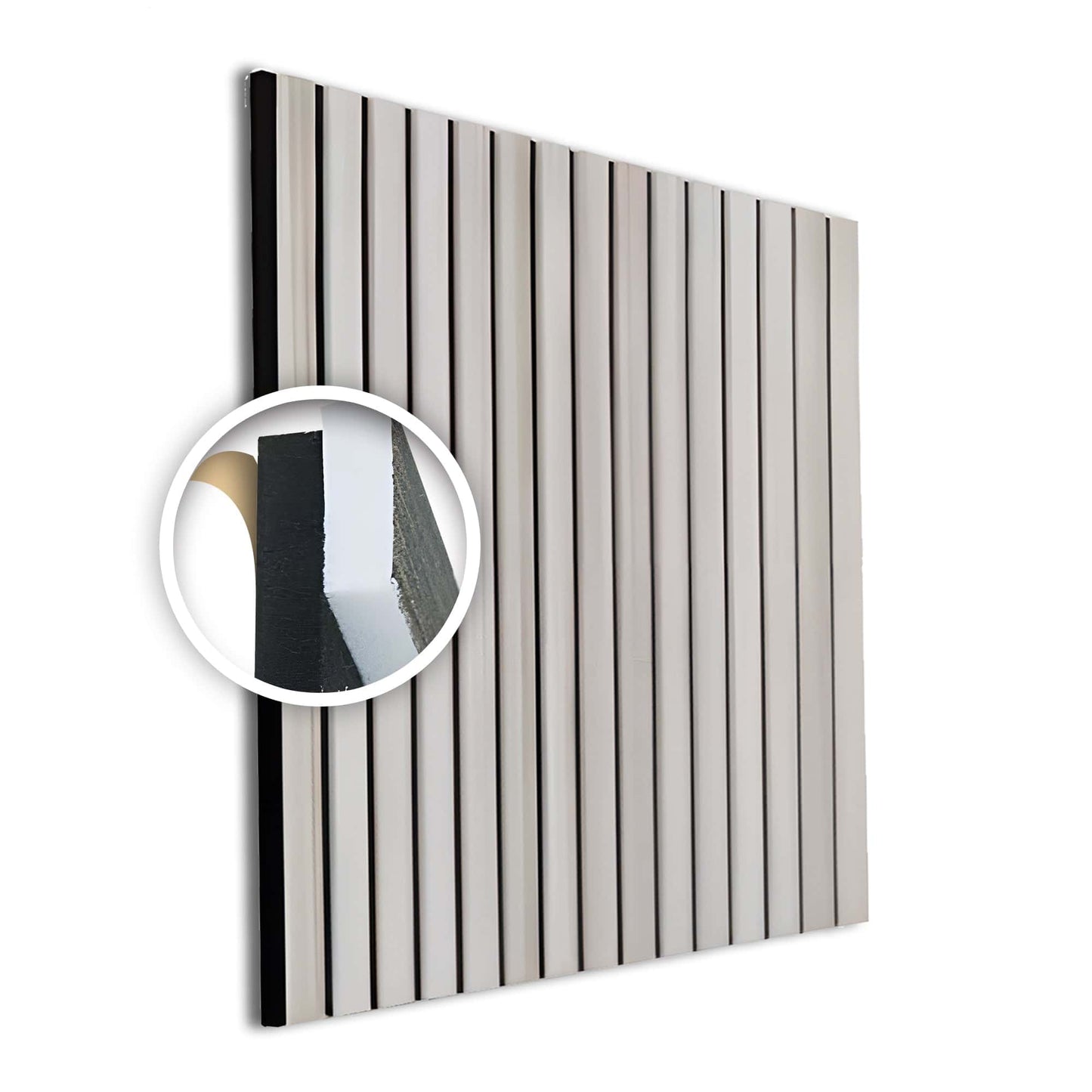 Arrowzoom Sound-Absorbing Felt Wood Printed Slats - KK1441 Blanche Almond / 1