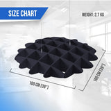 Arrowzoom EchoArt Elegant Sound Absorbers Hanging Ceiling Panels Black - KK1459 Black / 100 x 100 cm (39 x 39")