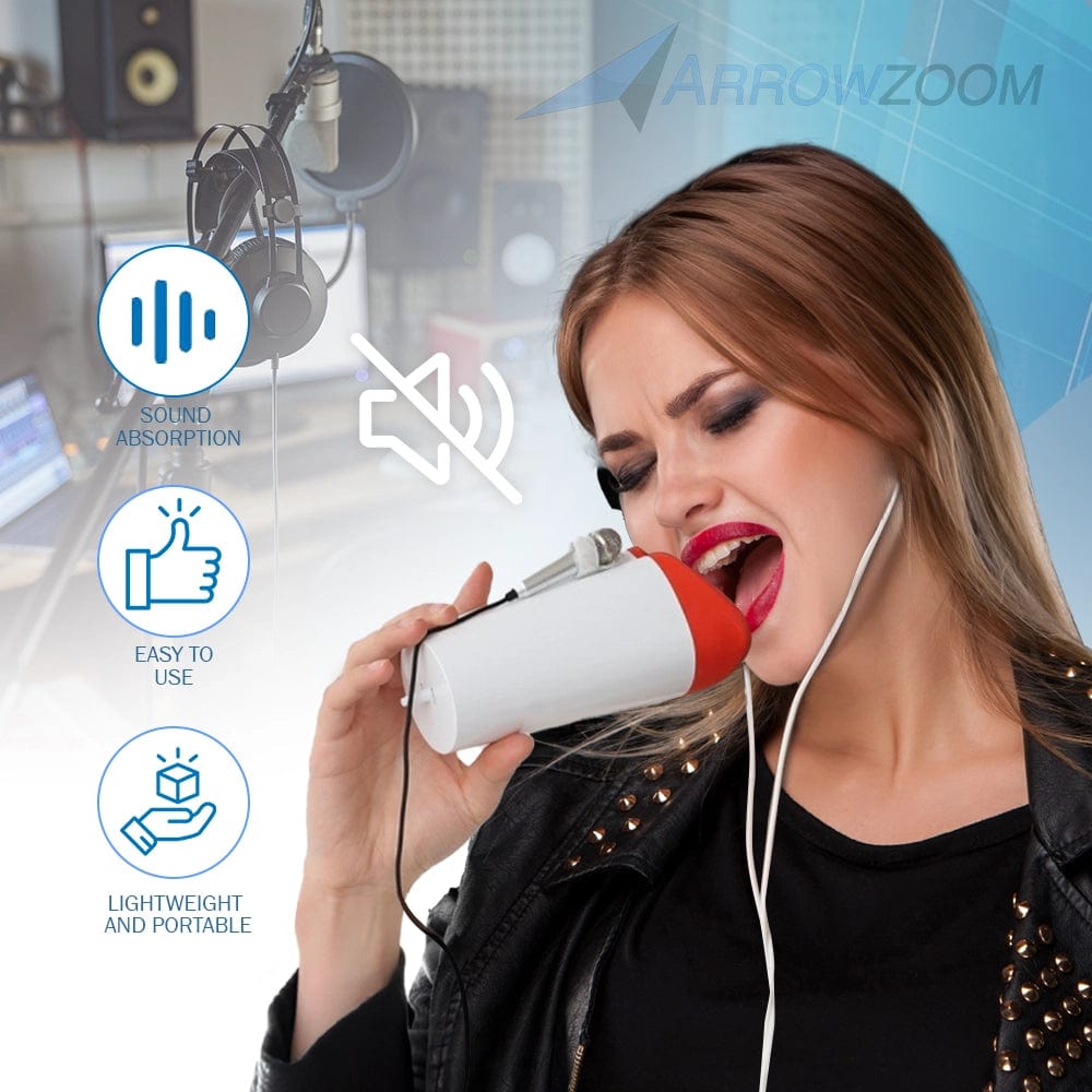 Arrowzoom Voice Silencer for Singing Practice, Warm-up, Stress Relief Scream, Portable Soft Odorless Soundproof Mask Vocal Dampener - KK1464