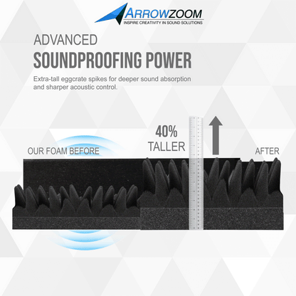 Arrowzoom Acoustic Eggcrate Panel - Black KK1052
