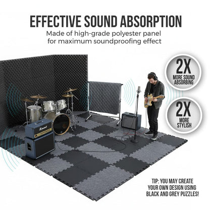 Arrowzoom Sound Absorbing Interlocking Puzzle Floor Mats - KK1470