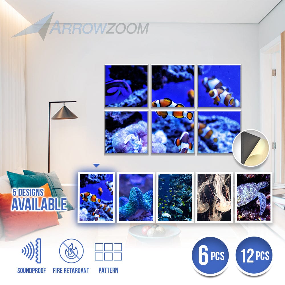 Arrowzoom Aquarium Self-Adhesive Felt Art Wall Panels - KK1402