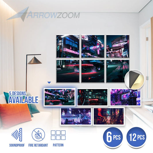 Arrowzoom Cyberpunk Self-Adhesive Felt Art Wall Panels - KK1399