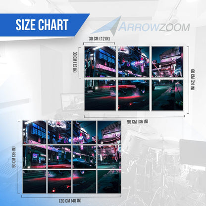 Arrowzoom Cyberpunk Self-Adhesive Felt Art Wall Panels - KK1399