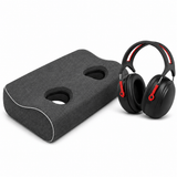Arrowzoom Better Sleep 2 Ear Hole Memory Foam Pillow and Soundproof Ear Muffs KK1482 Pillow and Ear Muff Buddle