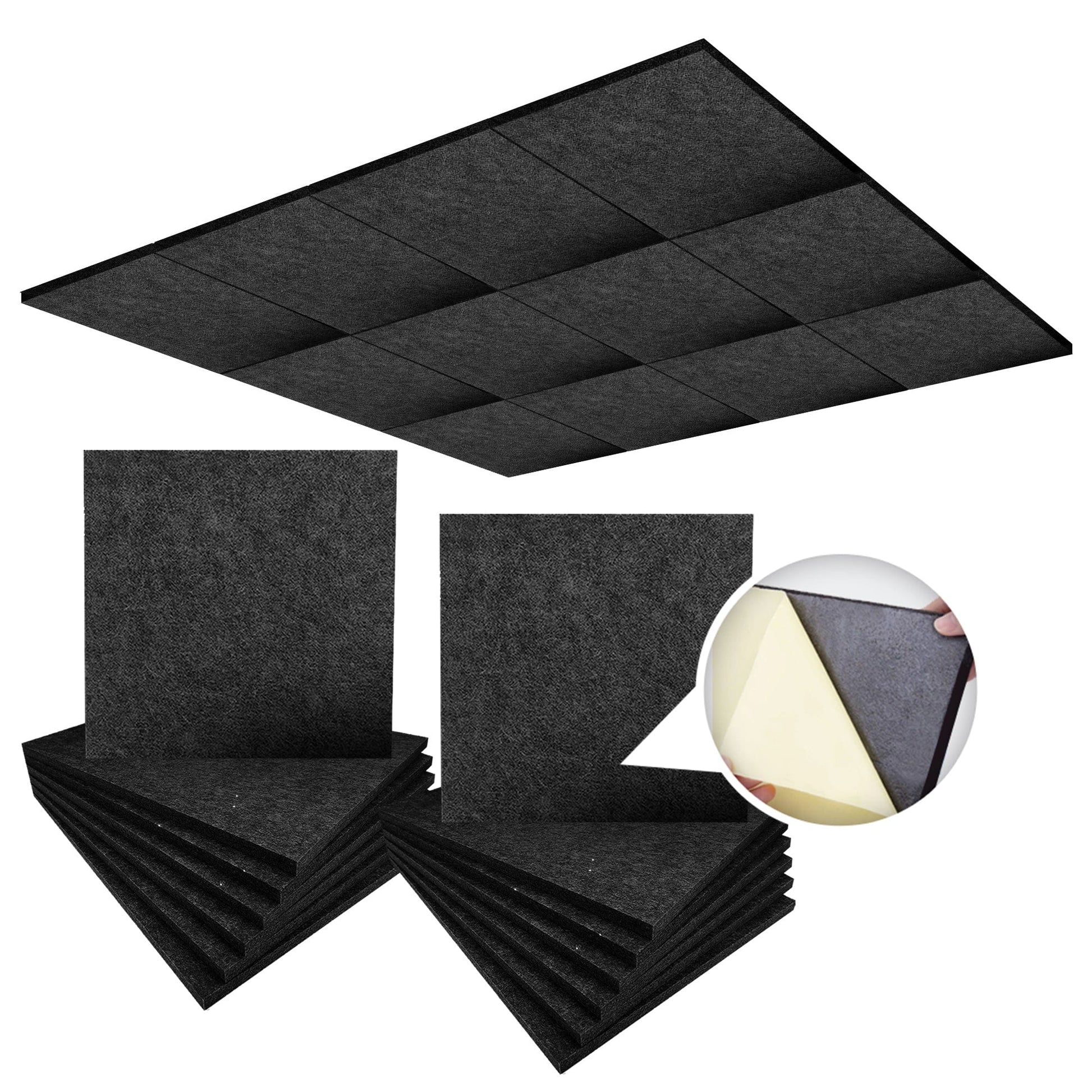 Arrowzoom Ceiling Sound Deadening Polyester Fabric Panel - Solid Colors - KK1424