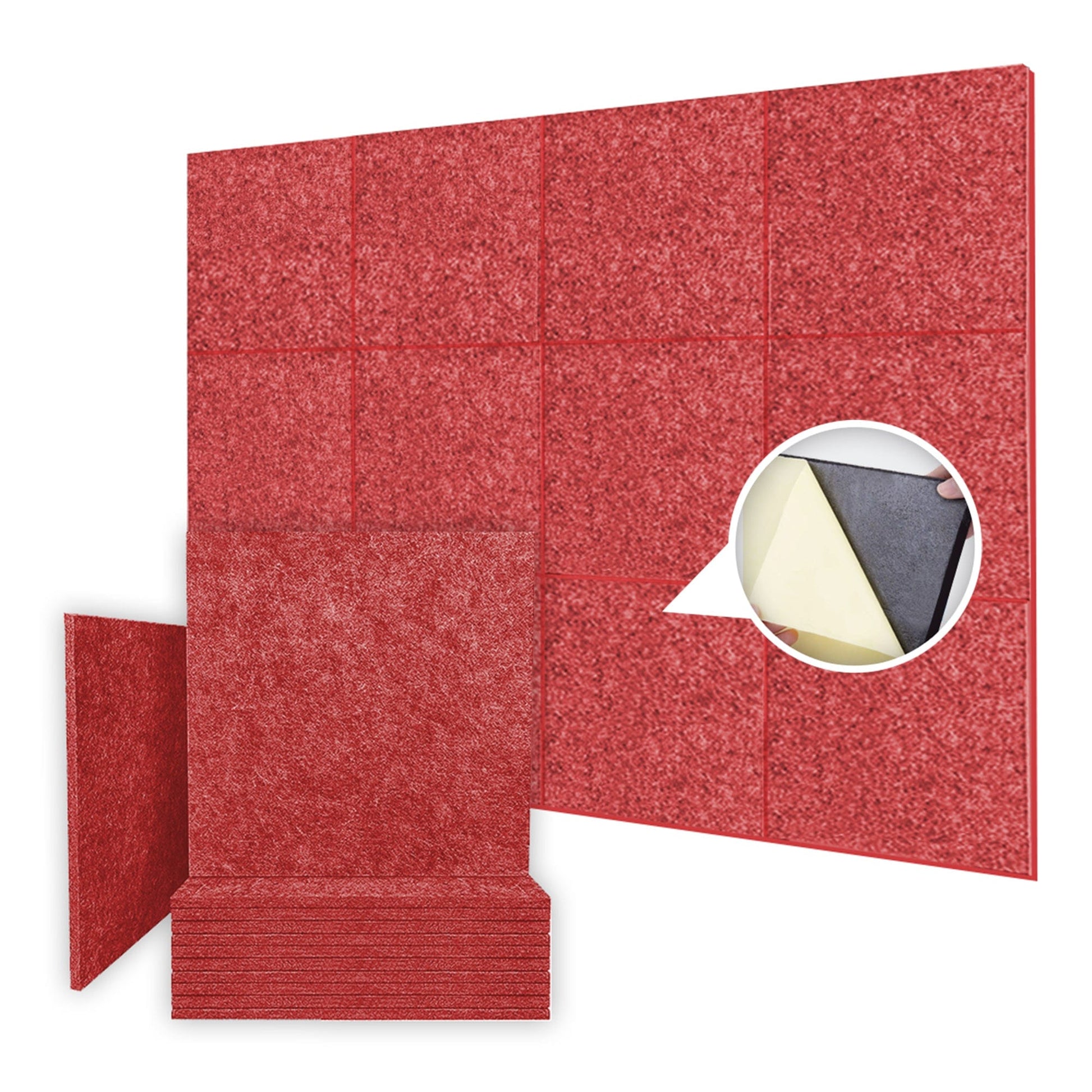 1 Piece - Door Soundproofing Kit All in One Acoustic Panels KK1184 Red / 1