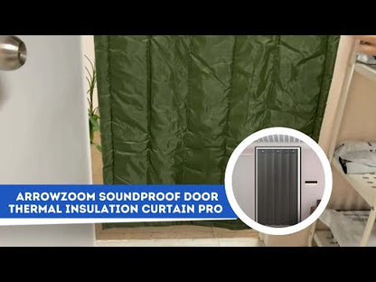 Block Noise AND Cold Air — Heavy-Duty Thermal Acoustic Door Curtain (KK1455)