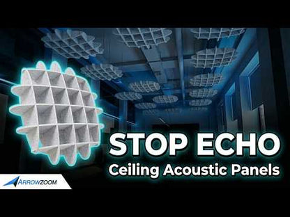 Hexagonal Acoustic Ceiling Panels — Cut Echo in Open Spaces | EchoArt Red