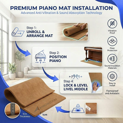 Quiet Your Piano for the Neighbor Below — Anti-Vibration Floor Mat (KK1248)