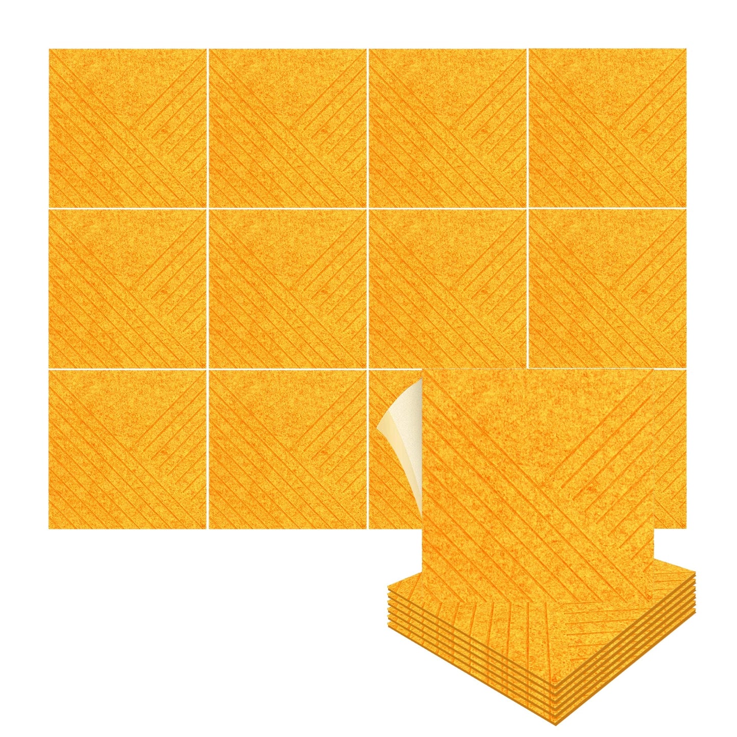 Arrowzoom "Diagonal" 3D Square Polyester Felt Art Panels - KK1390