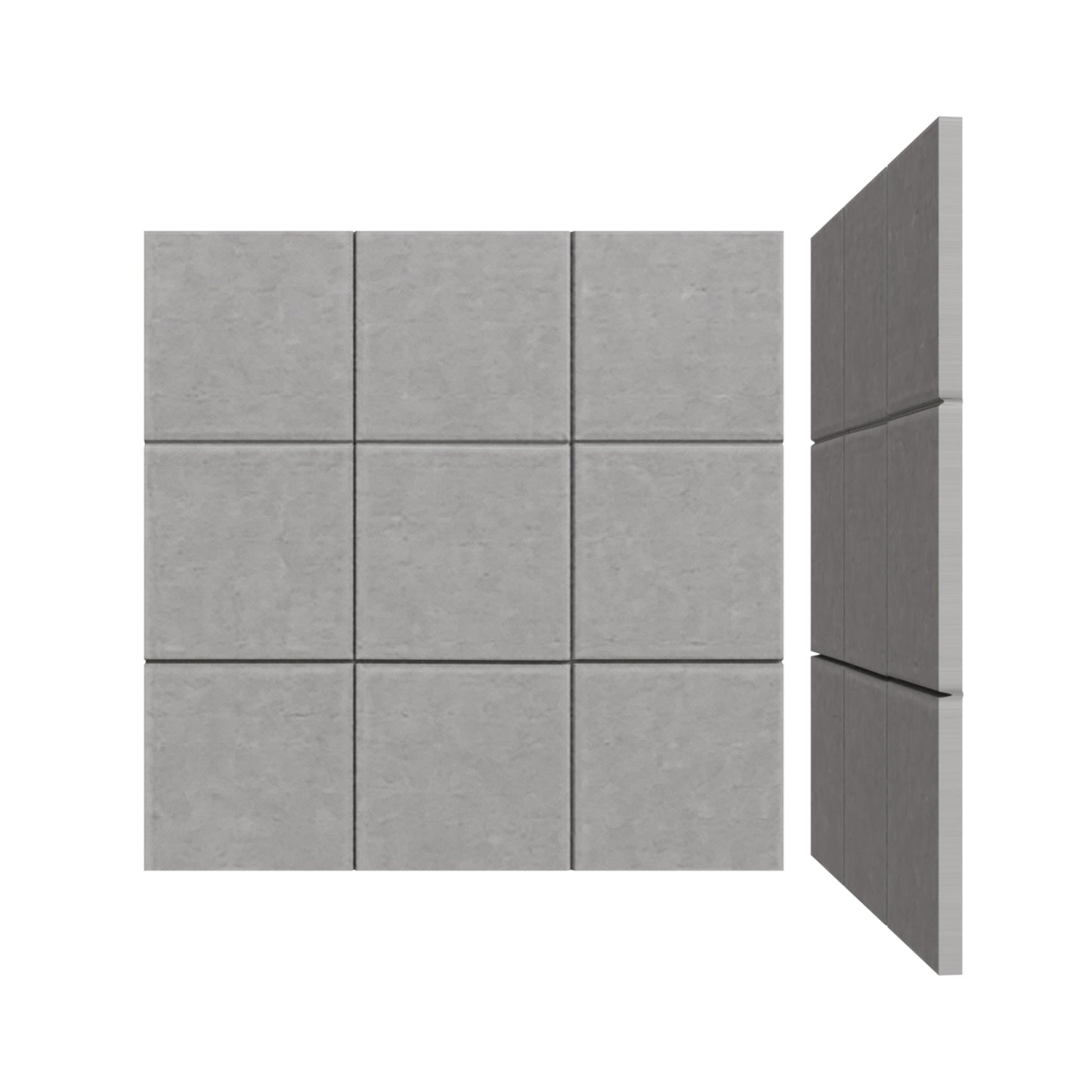 Arrowzoom Grid 3D Square Polyester Felt Art Adhesive Panels - KK1389