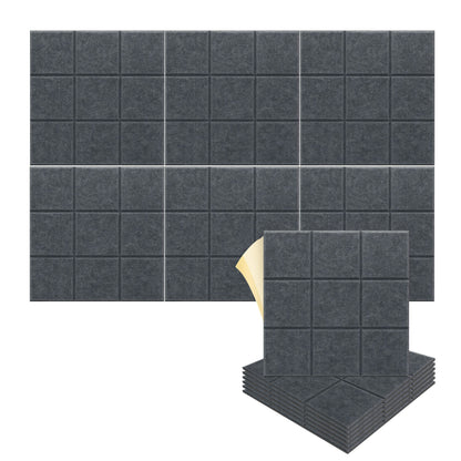 Arrowzoom "Grid Matrix" 3D Square Polyester Felt Art Panels - KK1389