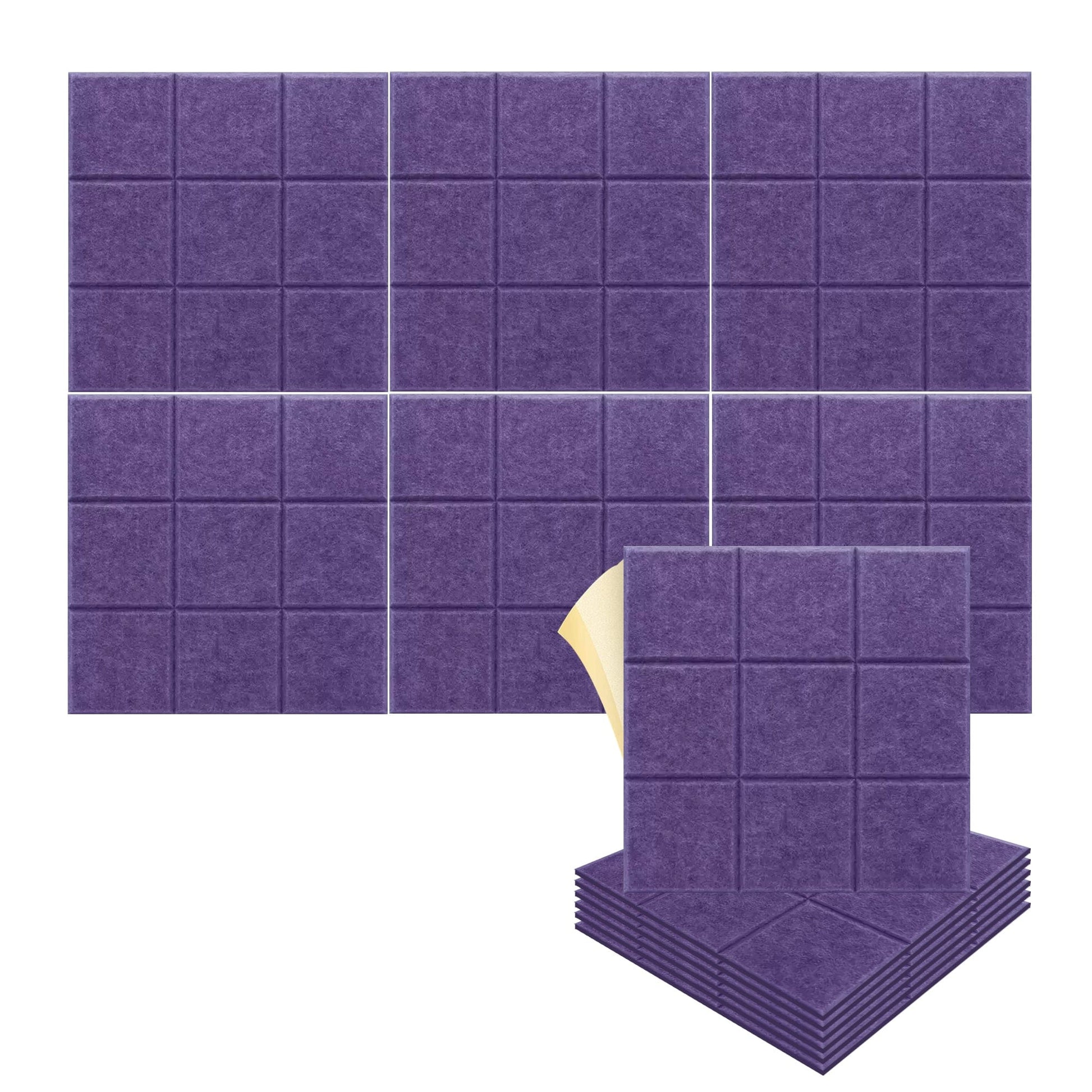 Arrowzoom "Grid Matrix" 3D Square Polyester Felt Art Panels - KK1389