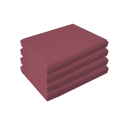 Arrowzoom Sound Absorbing Acoustic Fabric Wrapped Panel - 4 pcs - KK1205 30cm x 30cm x 2.5cm / 11.8 x 11.8 x 0.9 in / Burgundy