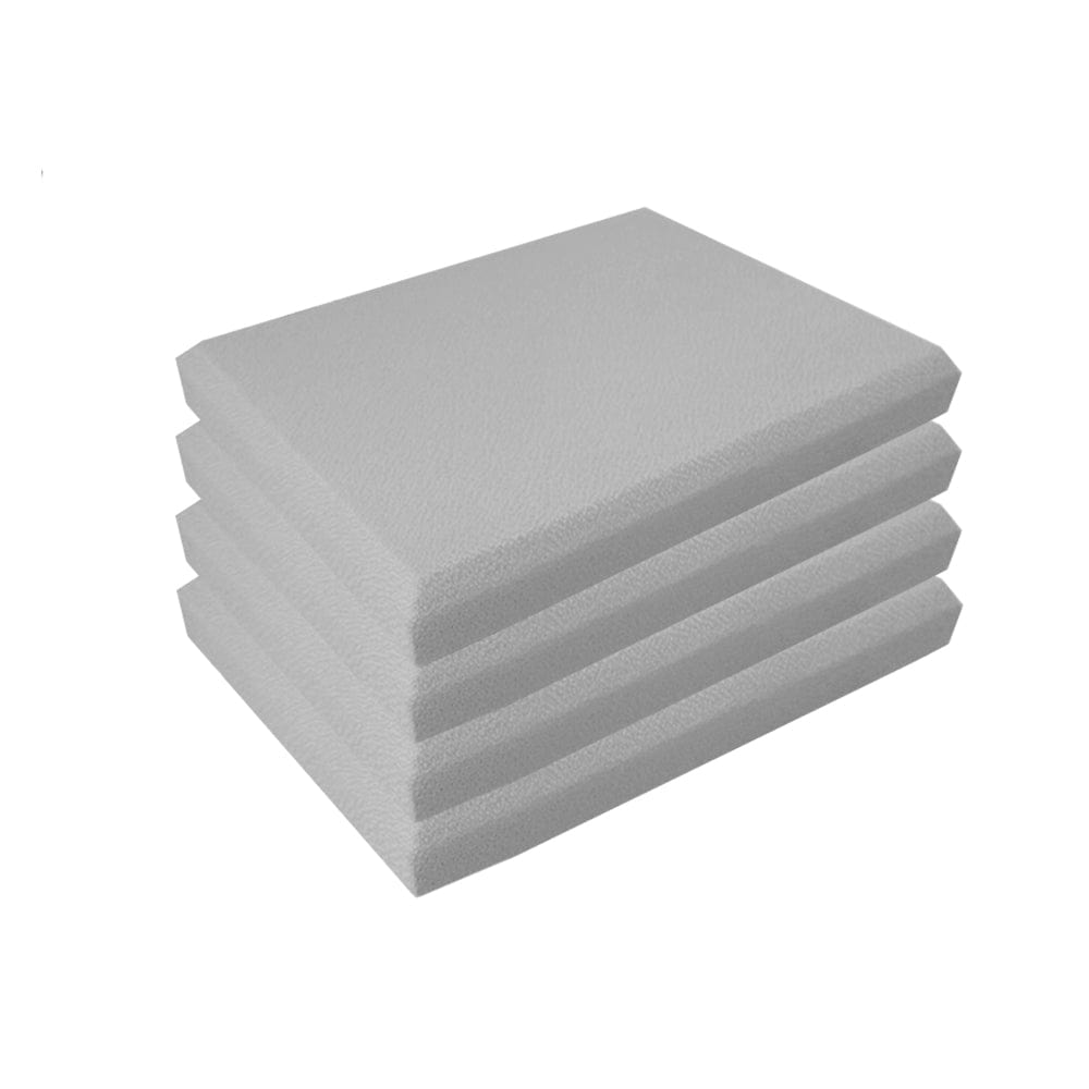 Arrowzoom Sound Absorbing Acoustic Fabric Wrapped Panel - 4 pcs - KK1205 30cm x 30cm x 2.5cm / 11.8 x 11.8 x 0.9 in / Gray