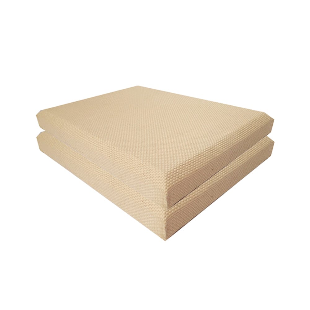 Arrowzoom Sound Absorbing Acoustic Fabric Wrapped Panel - 2 pcs - KK1205 30cm x 30cm x 2.5cm / 11.8x 11.8x  0.9 in / Ivory