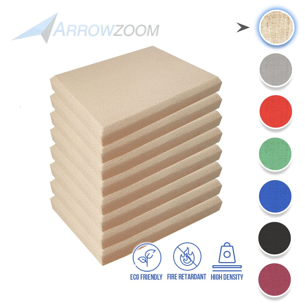 Arrowzoom Sound Absorbing Acoustic Fabric Wrapped Panel - 8 pcs - KK1205