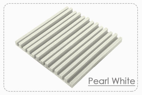 Arrowzoom Acoustic Foam Metro Striped Ceiling - Pearl White x Yellow Bundle - KK1041