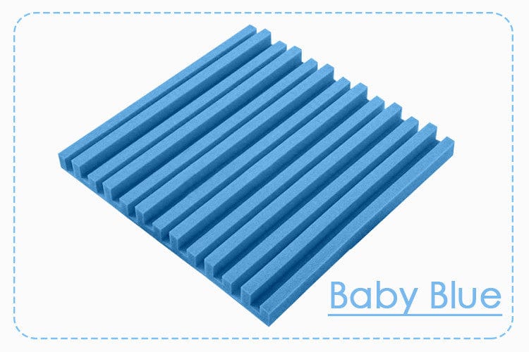 Arrowzoom Acoustic Foam Metro Striped Ceiling - Peral White x Baby Blue Bundle - KK1041