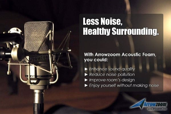 Arrowzoom Flat Wedge Series Acoustic Foam - Black x Grey Bundle - KK1035