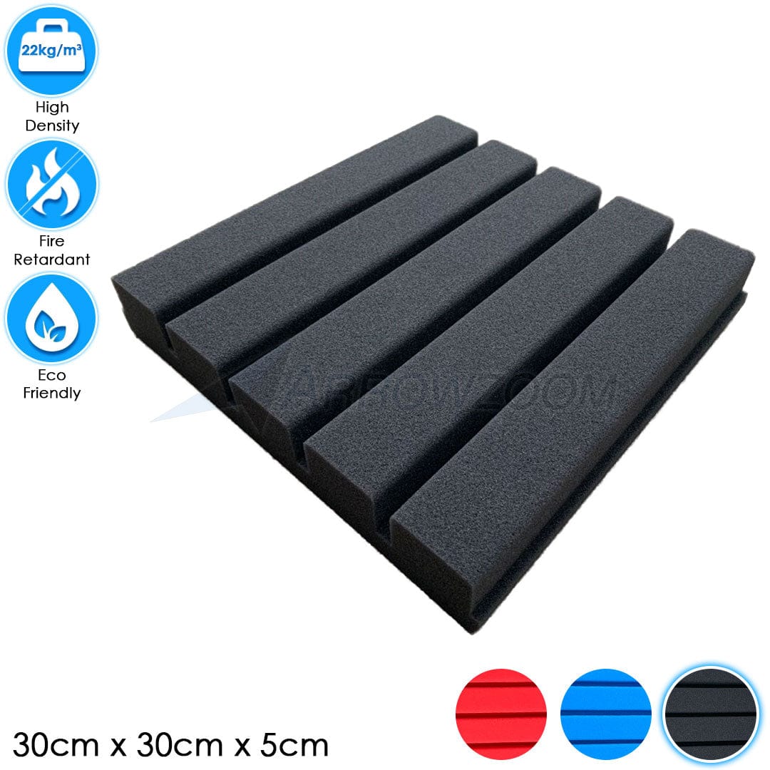 Arrowzoom™ PRO Series Soundproof Foam - Flat Wedge Pro - KK1198 Black / 1 piece