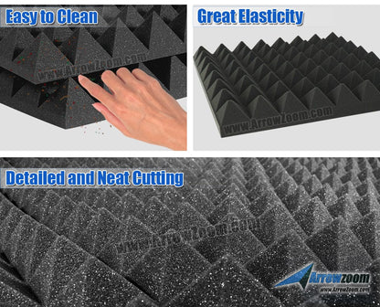 New 1 Pc  Pyramid Tile Acoustic Panel Sound Absorption Studio Soundproof Foam KK1034 Arrowzoom.