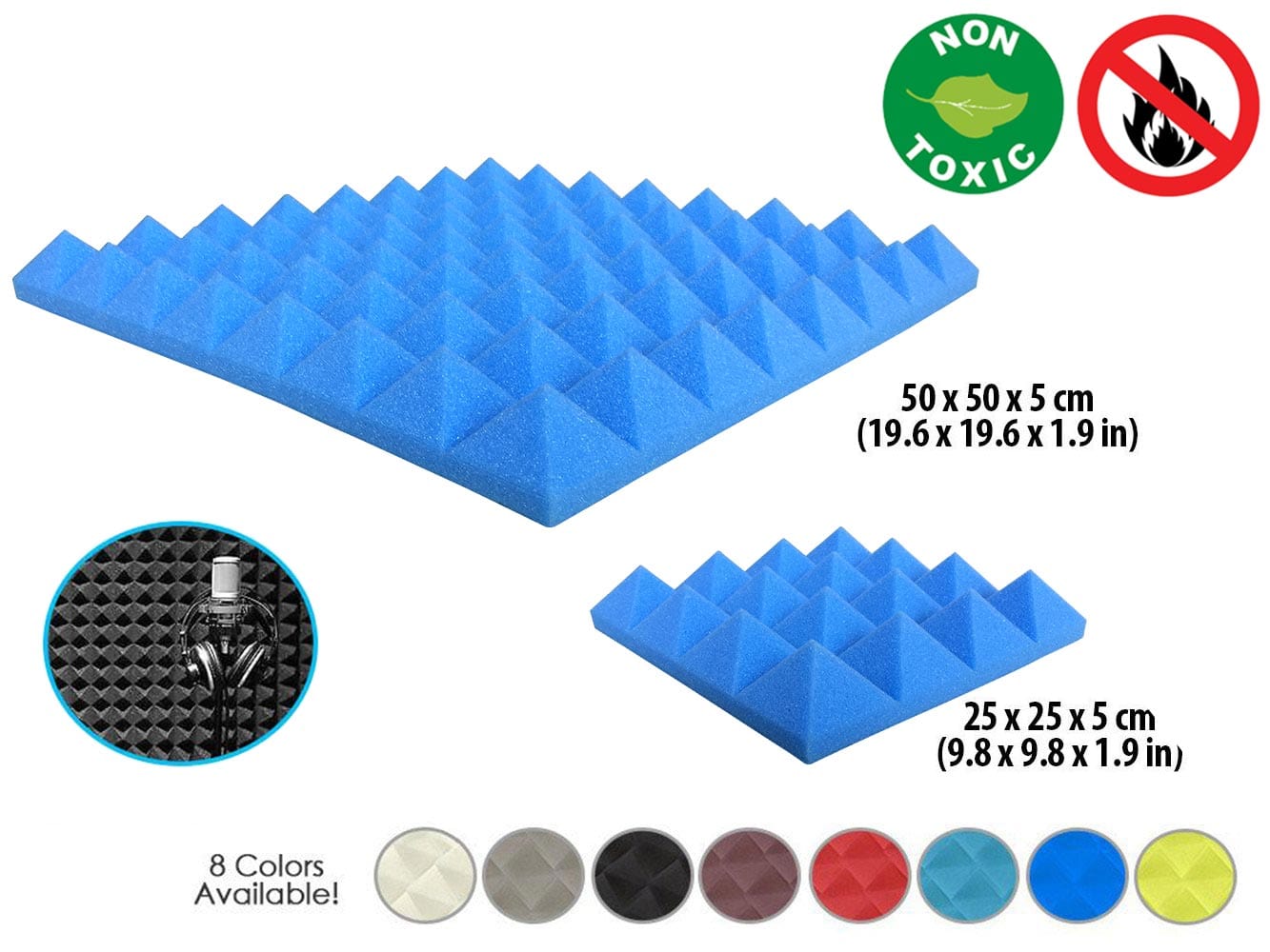 New 1 Pc  Pyramid Tile Acoustic Panel Sound Absorption Studio Soundproof Foam KK1034 Arrowzoom.