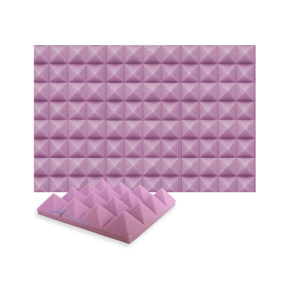 New 6 Pcs Bundle Pyramid Tiles Acoustic Panels Sound Absorption Studio Soundproof Foam 8 Colors KK1034 Arrowzoom.