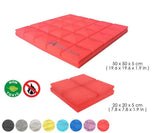 Arrowzoom Acoustic Hemisphere Grid Foam - Solid Colors - KK1040 Red / 1 Piece - 20 X 20 X 5cm / 7.8 X 7.8 X 1.9 in