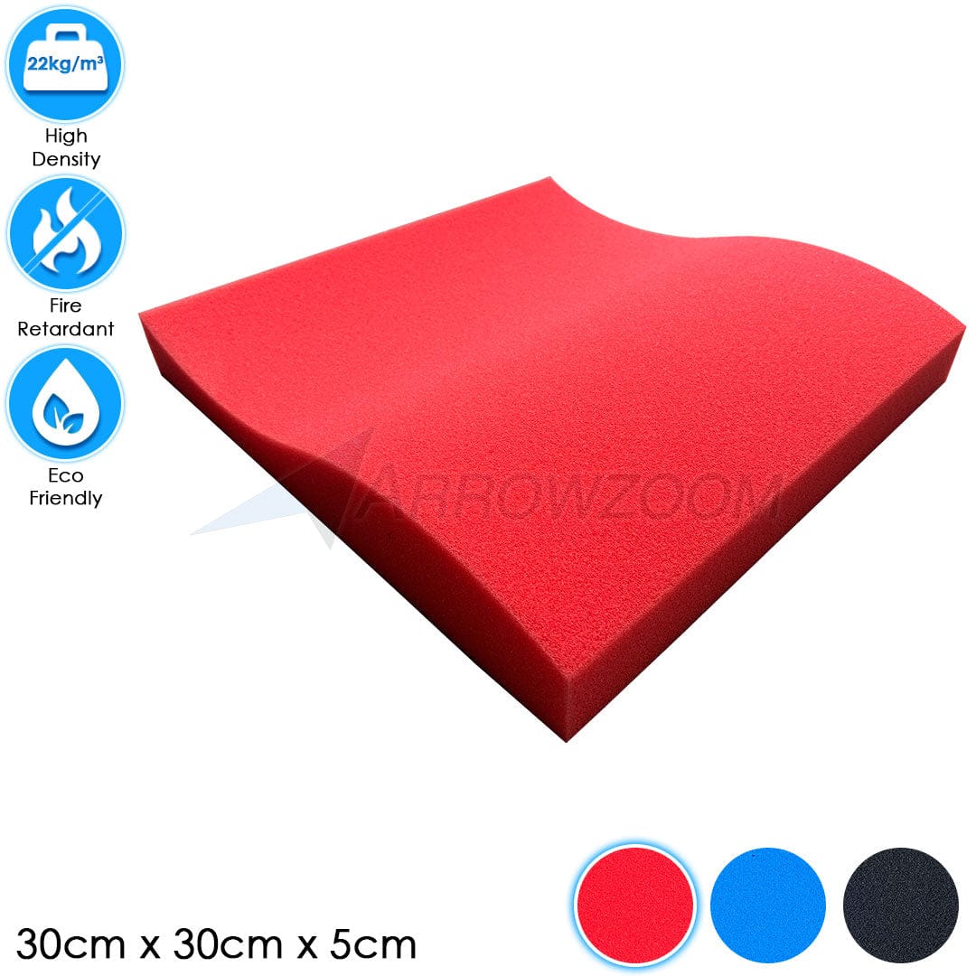 Arrowzoom™ PRO Series Soundproof Foam - Wave Pro - KK1199 Red / 1 piece