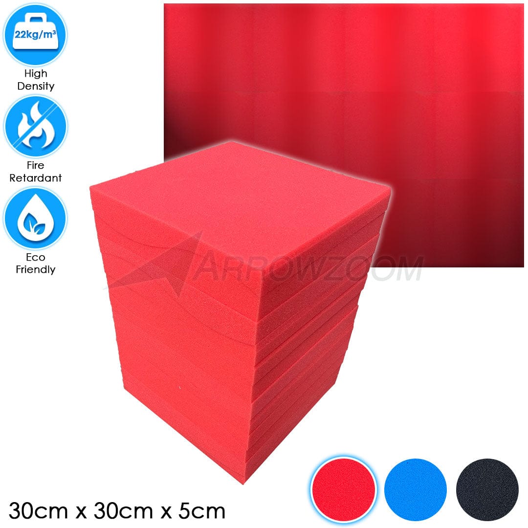 Arrowzoom™ PRO Series Soundproof Foam - Wave Pro - KK1199 Red / 12 pieces