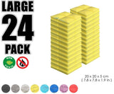 Arrowzoom Acoustic Hemisphere Grid Foam - Solid Colors - KK1040 Yellow / 24 Pieces - 20 X 20 X 5cm / 7.8 X 7.8 X 1.9 in