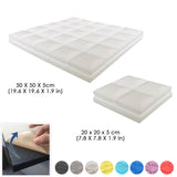 Arrowzoom Hemisphere Grid Adhesive Backed Series Acoustic Foam - White - KK1056 - Size: 1 Piece 20 x 20 x 5cm