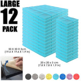 Arrowzoom Hemisphere Grid Adhesive Backed Series Acoustic Foam - Solid Colors - KK1056 12 PIECES - 20 x 20 x 5 cm / Baby Blue